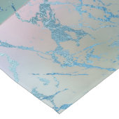 iriserend marmer | Trendy Faux Holo Blauw Roze Korte Tafelloper (Hoek)