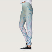 iriserend marmer | Trendy Faux Holo Blauw Roze Leggings (Links)