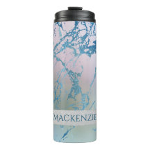 iriserend marmer | Trendy Faux Holo Blauw Roze