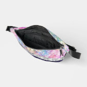 Iriserend paarse zilveren faux glitter monogram DU Heuptasje (Open)