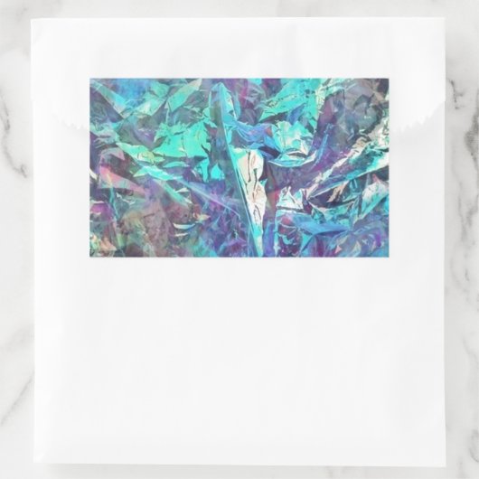 iriserend rechthoekige sticker (Tas)