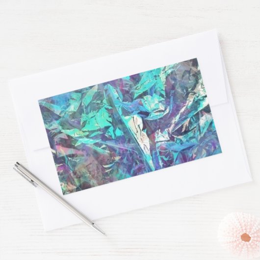 iriserend rechthoekige sticker (Envelop)