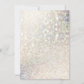 Iriserend Roos Goud Glitter Sweet Sixteen Kaart (Achterkant)