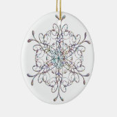 iriserend sneeuwvlok-Ornament Keramisch Ornament (Rechts)