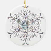 iriserend sneeuwvlok-Ornament Keramisch Ornament (Achterkant)
