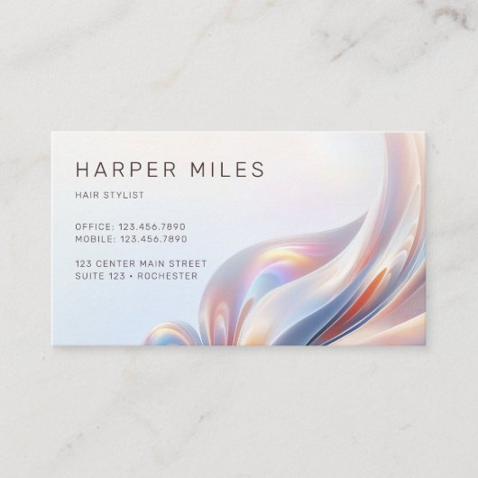 iriserend visitekaartje (Voorkant)