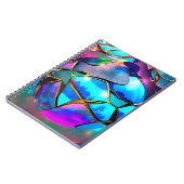 Iriserend Wereldbol in de ruimte Notitieboek (Linkerzijde)