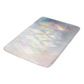 Iriserend wit diamantpatroon badmat (Gekanteld)