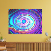 iriserende Abalone Shell Macro Canvas Afdruk (Insitu (Woonkamer))