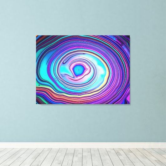 iriserende Abalone Shell Macro Canvas Afdruk (Insitu (Houten vloer))