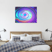 iriserende Abalone Shell Macro Canvas Afdruk (Insitu (Slaapkamer))