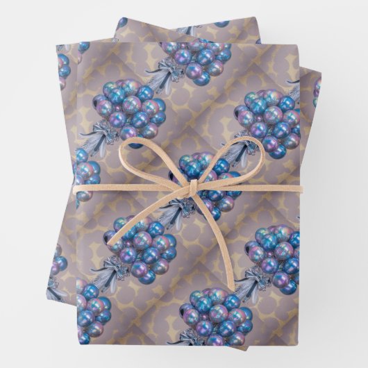 iriserende ballonnen wikkelpapier set inpakpapier vel (In situ)