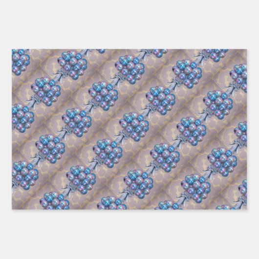 iriserende ballonnen wikkelpapier set inpakpapier vel (Voorkant)