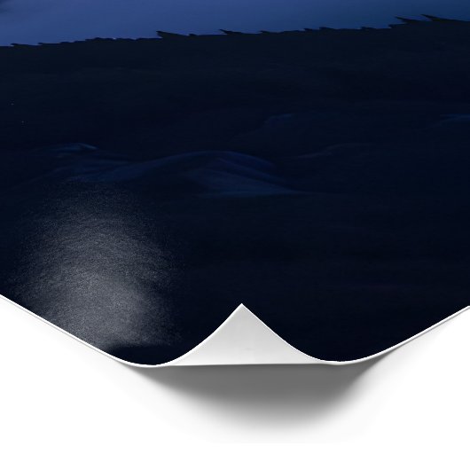 iriserende bergzonsondergang perfect poster (Hoek)