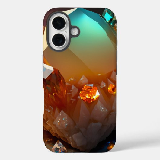 iriserende burst Abstract citrine topaz-kristal Case-Mate iPhone Case (Achterkant)