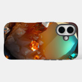iriserende burst Abstract citrine topaz-kristal Case-Mate iPhone Case (Achterkant (horizontaal))