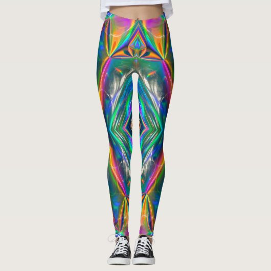 Iriserende Chrome-Leggings Leggings (Voorkant)