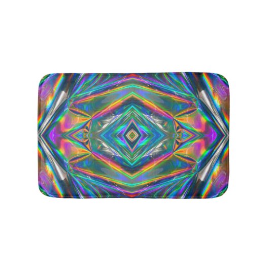 iriserende chroombadmat badmat (Voorkant)