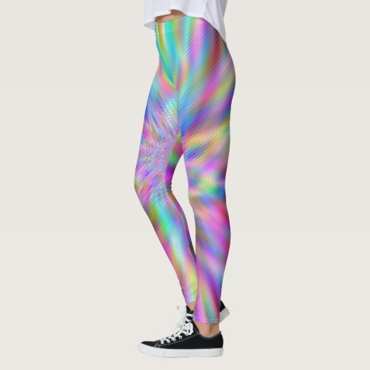 iriserende chroomblokken leggings (Links)