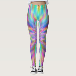 iriserende chroomblokken leggings