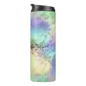 Iriserende Damast Monogram Edelsteen Thermosbeker (Geroteerd rechts)