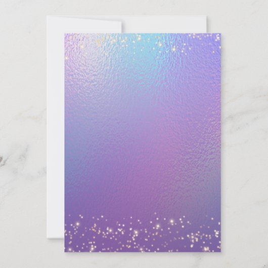 Iriserende dames nacht cocktail party kaart (Achterkant)