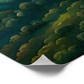 Iriserende draak bewaakt zijn land poster (Hoek)