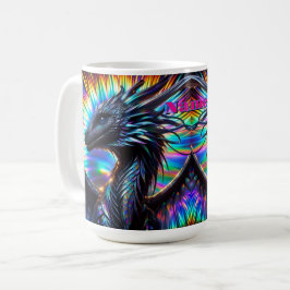 Iriserende draak met levendige achtergrond koffiemok