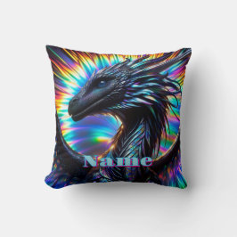 Iriserende draak met levendige achtergrond kussen