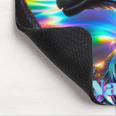 Iriserende draak met levendige achtergrond muismat (Hoek)