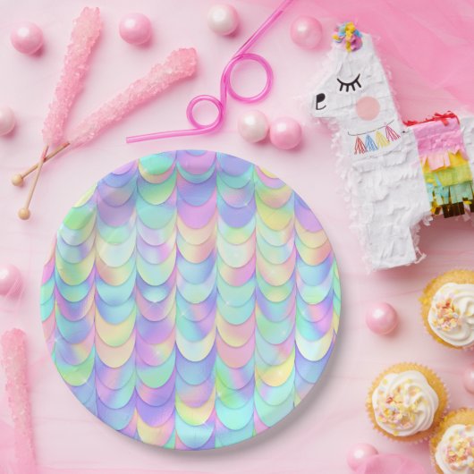 Iriserende draak schaal papieren bordje (Feest)