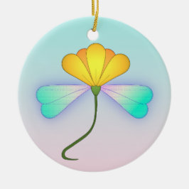 Iriserende Drakenbloem Keramisch Ornament