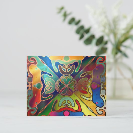 iriserende droom briefkaart (Staand voorkant)