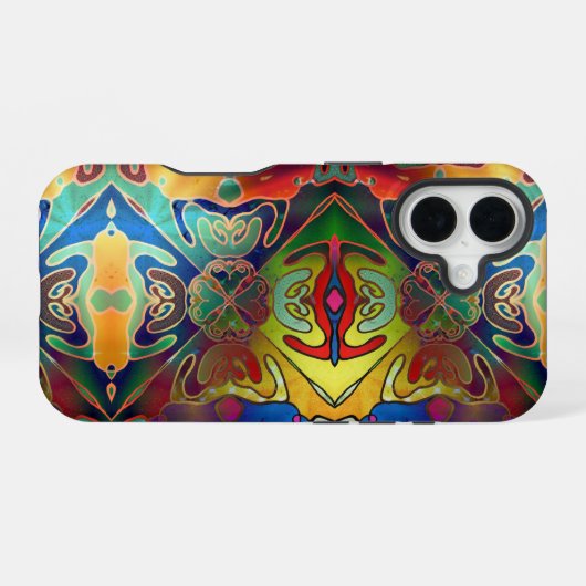 iriserende droom iPhone 16 hoesje (Achterkant horizontaal)