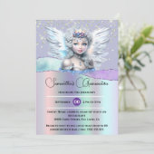 Iriserende fee betoverde glitter Quinceañera Kaart (Staand voorkant)