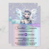 Iriserende fee betoverde glitter Quinceañera Kaart (Voorkant / Achterkant)