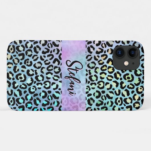 Iriserende Folie Regenboog Leopard Paarse Case-Mate iPhone Case (Achterkant (horizontaal))