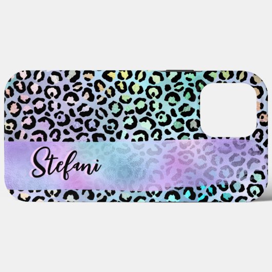 Iriserende Folie Regenboog Leopard Paarse Case-Mate iPhone Case (Achterkant (horizontaal))