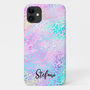 Iriserende Folie Regenboog Luipaard Roze Case-Mate iPhone Case