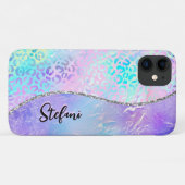 Iriserende Folie Regenboog Luipaard Roze Case-Mate iPhone Case (Achterkant (horizontaal))