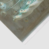 Iriserende gekleurde pauw decoupage tissuepapier (Detail)