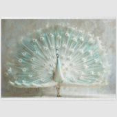 Iriserende gekleurde pauw decoupage tissuepapier (Voorkant)