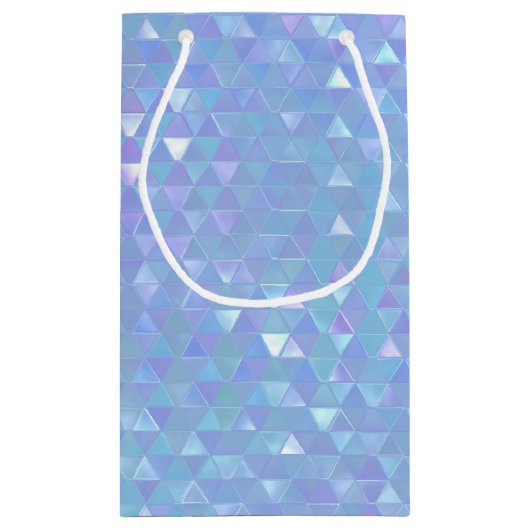 Iriserende geometrische geschenkzak klein cadeauzakje (Achterkant)