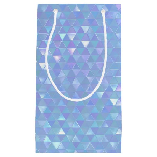 Iriserende geometrische geschenkzak klein cadeauzakje (Voorkant)