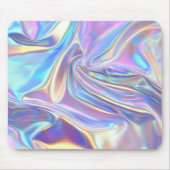 Iriserende glanzende metaalstof, Blauwgroen gouden Muismat (Voorkant)