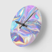 Iriserende glanzende metaalstof, Blauwgroen gouden Ronde Klok (Hoek)