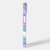 Iriserende glanzende metaalstof, grote zwarte naam Case-Mate iPhone case (Achterkant / Rechts)