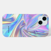 Iriserende glanzende metaalstof, kleine zwarte naa Case-Mate iPhone case (Achterkant (horizontaal))