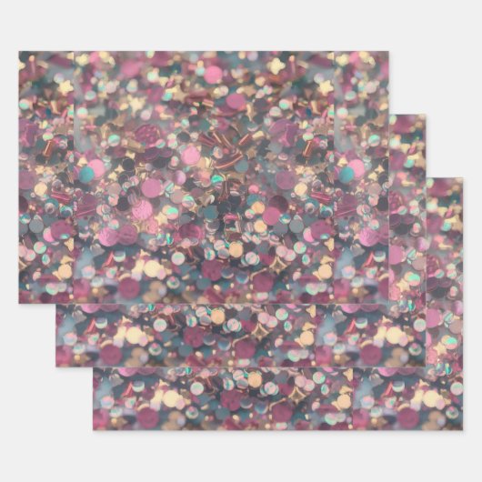 iriserende glitter Confetti geschenkverpakking Inpakpapier Vel (Set)