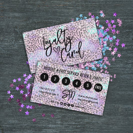 Iriserende glitter Modern Girly Klantenkaartje